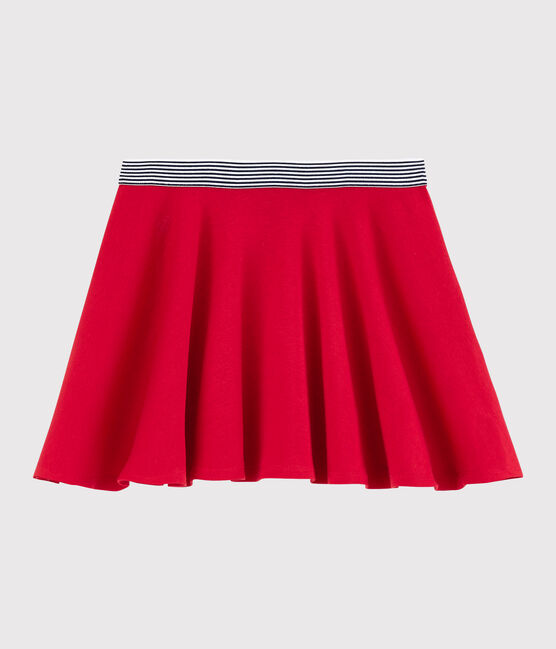 Kinderrock aus Strickgewebe für Mädchen rot TERKUIT