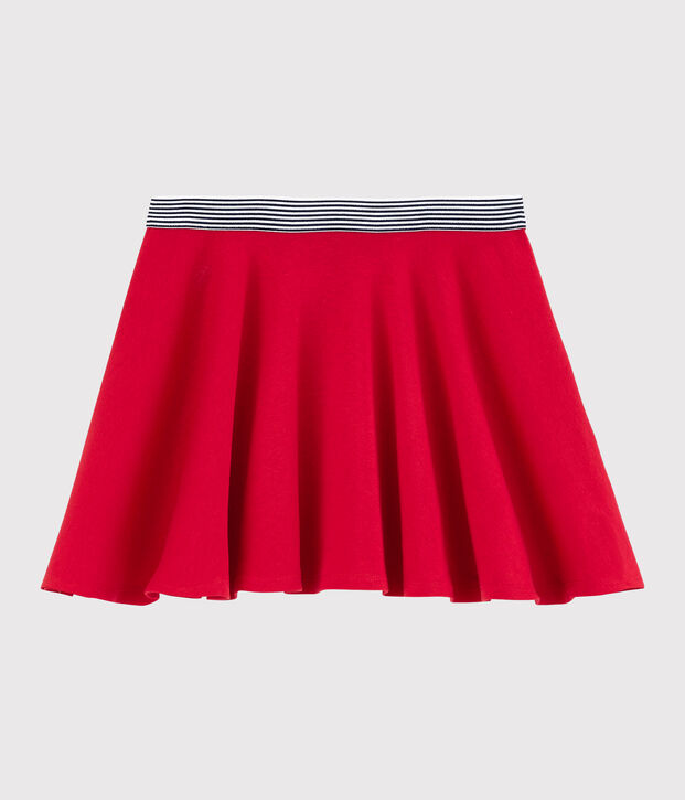 Kinderrock aus Strickgewebe f&uuml;r M&auml;dchen rot