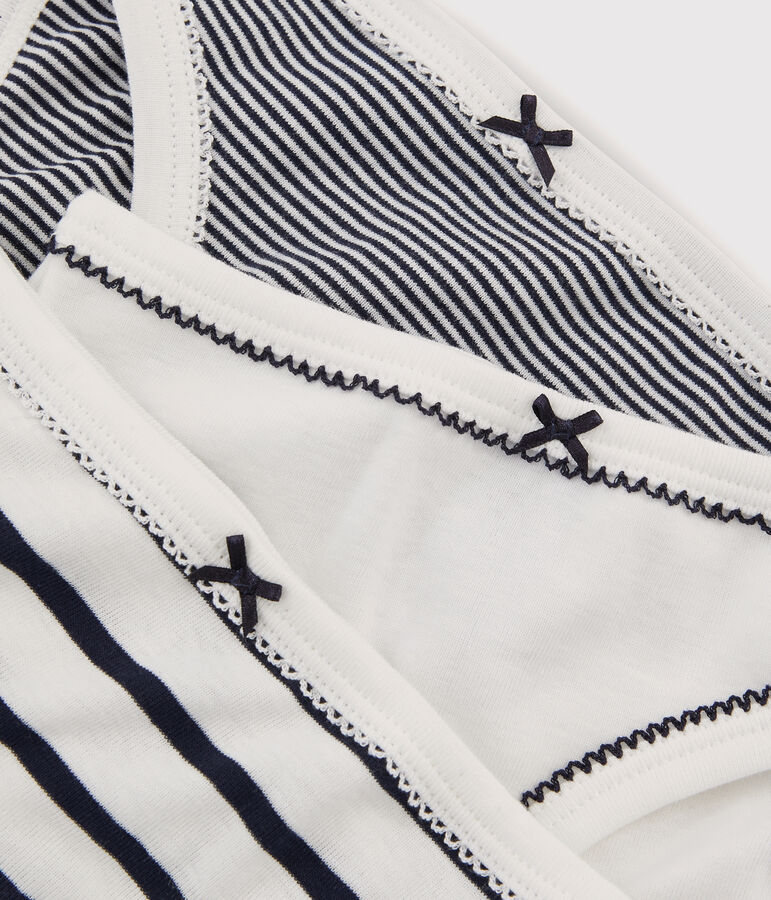 3er-Set gestreifte Slips f&uuml;r M&auml;dchen vielfarbig