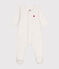 UNISEX-BODYJAMA AUS SAMT weiss MARSHMALLOW