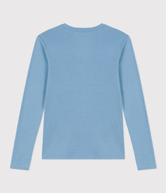 T-Shirt L’ICONIQUE aus Baumwolle mit rundem Ausschnitt für Damen blau AZUL