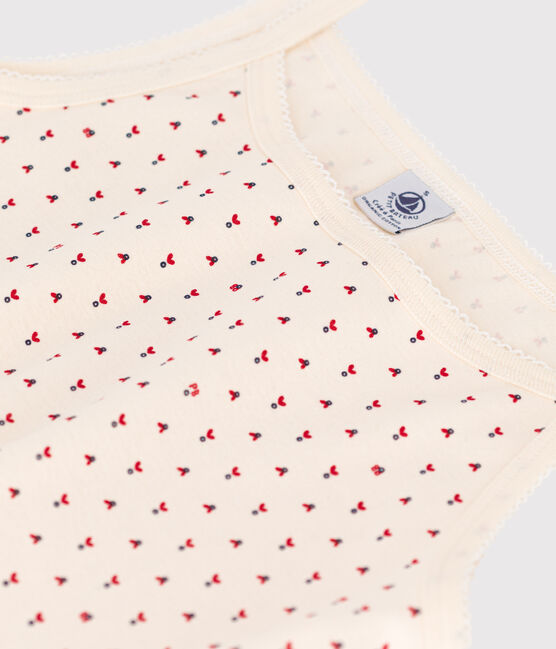 Trägershirt L’ICONIQUE aus Baumwolle für Damen weiss AVALANCHE/ STOP/ MULTICO