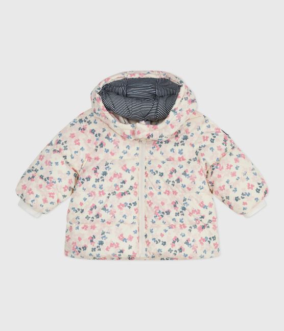 Baby-Winterjacke mit Blumenmuster MILK/ MULTICO