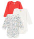 Trio langärmelige Baby-Bodys für Mädchen