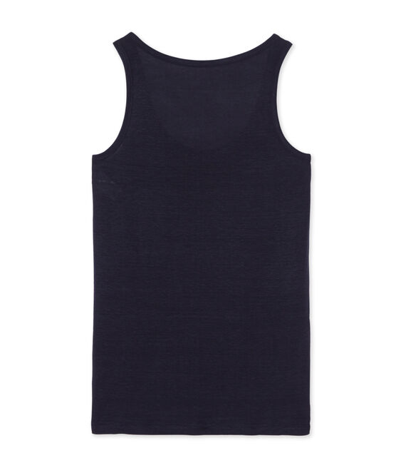 Damen-Top aus Leinen blau SMOKING