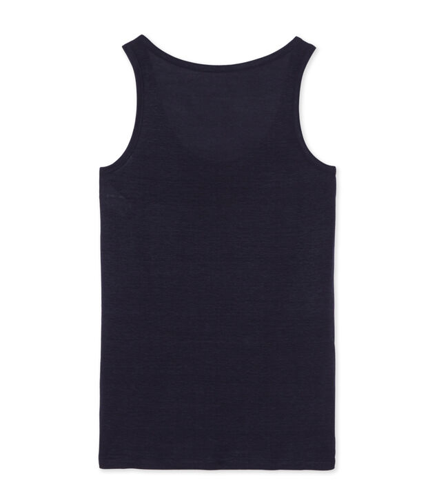 Damen-Top aus Leinen blau
