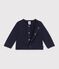 Baby-Cardigan aus einfarbiger Baumwolle mit Herzaufn&auml;her SOIR