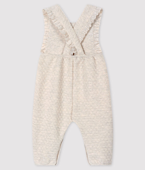 Lange Baby-Latzhose für Mädchen beige MONTELIMAR CHINE