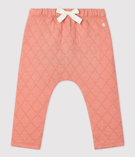 Baby-Hose aus gestepptem Doppeljersey rosa PAPAYE