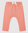 Baby-Hose aus gestepptem Doppeljersey rosa PAPAYE