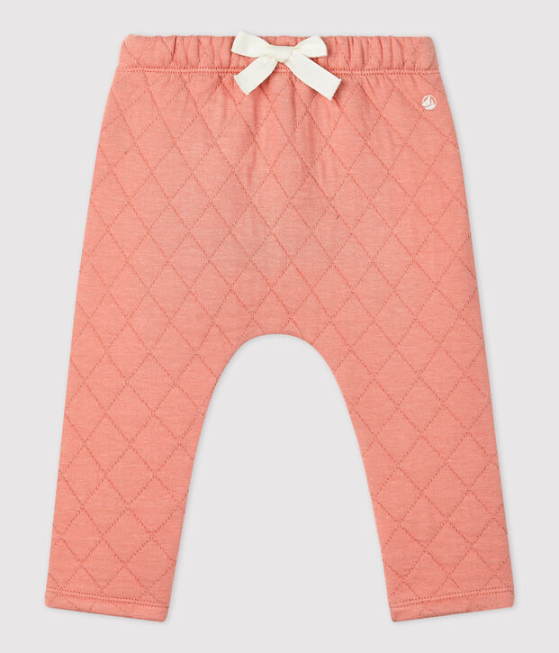 Baby-Hose aus gestepptem Doppeljersey rosa