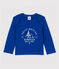 Langärmeliges Baby-T-Shirt aus Baumwolle für Jungen blau SURF