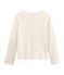 Kinder-Cardigan Mädchen weiss MARSHMALLOW/rosa COPPER