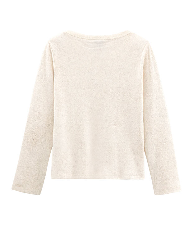 Kinder-Cardigan M&auml;dchen weiss/rosa