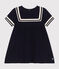 Kurzärmeliges Baby-Kleid im Matrosenstil aus Bio-Baumwolle blau SMOKING