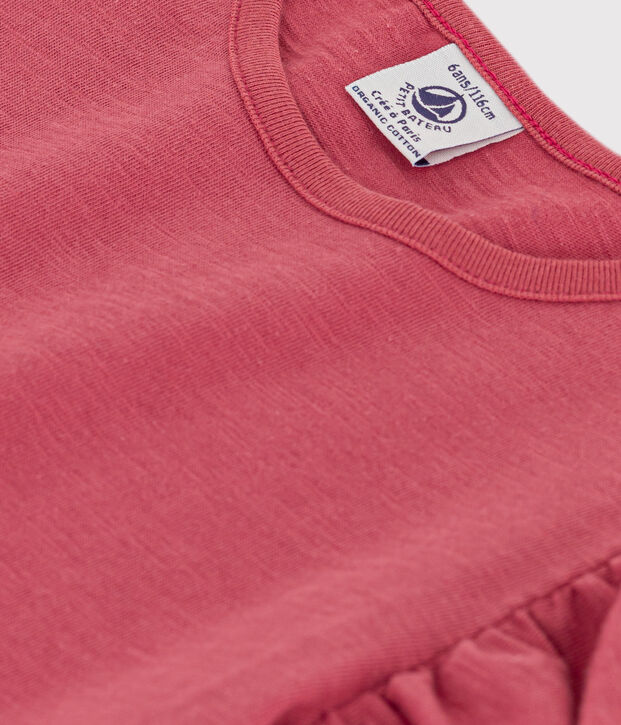 Kurz&auml;rmeliges Kinder-T-Shirt aus Baumwolle f&uuml;r M&auml;dchen rosa