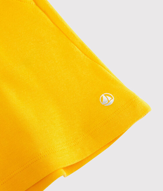Kinder-Shorts aus Baumwolle für Mädchen gelb JAUNE