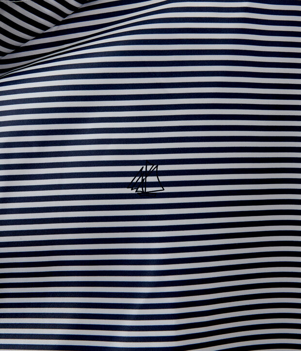 Kurze winddichte jacke unisex blau/weiss