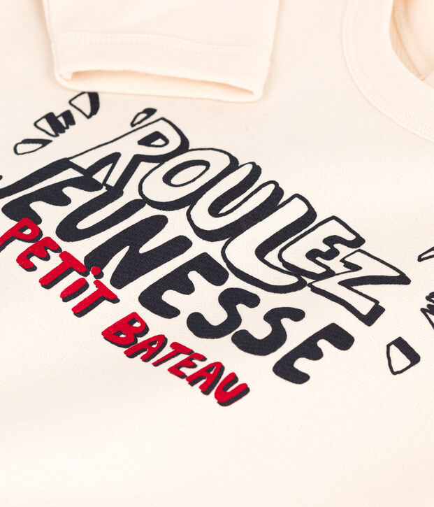 Baby-Sweatshirt aus Baumwolle naturfarben