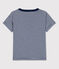 Jungen-T-Shirt Petit Bateau × Water Family blau MEDIEVAL/weiss MARSHMALLOW