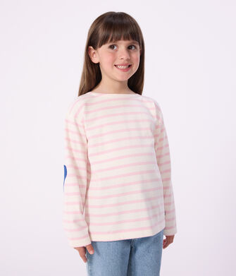 Kinder-Shirt Marini&egrave;re aus Baumwolle mit Streifen