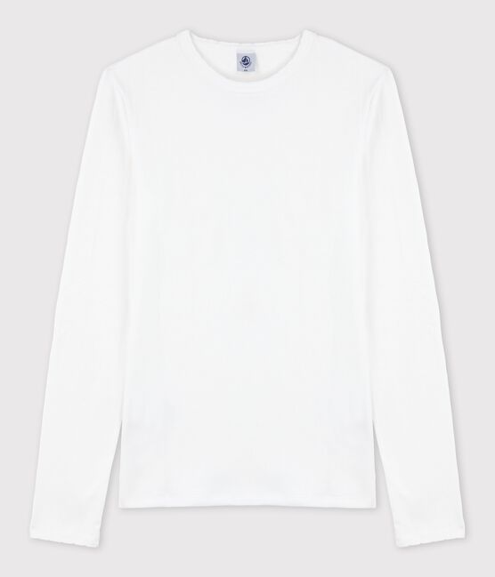 Klassisches Damen-T-Shirt mit Mäusezähnchen-Details weiss ECUME