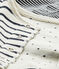 Dreiteiliges Baby-Set zum Wenden beige COQUILLE/blau SMOKING