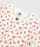 Kinderpyjama aus Bio-Baumwolle mit Blumenmuster für Mädchen weiss MARSHMALLOW/weiss MULTICO