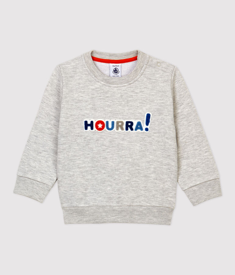 Baby-Sweatshirt aus Molton. grau