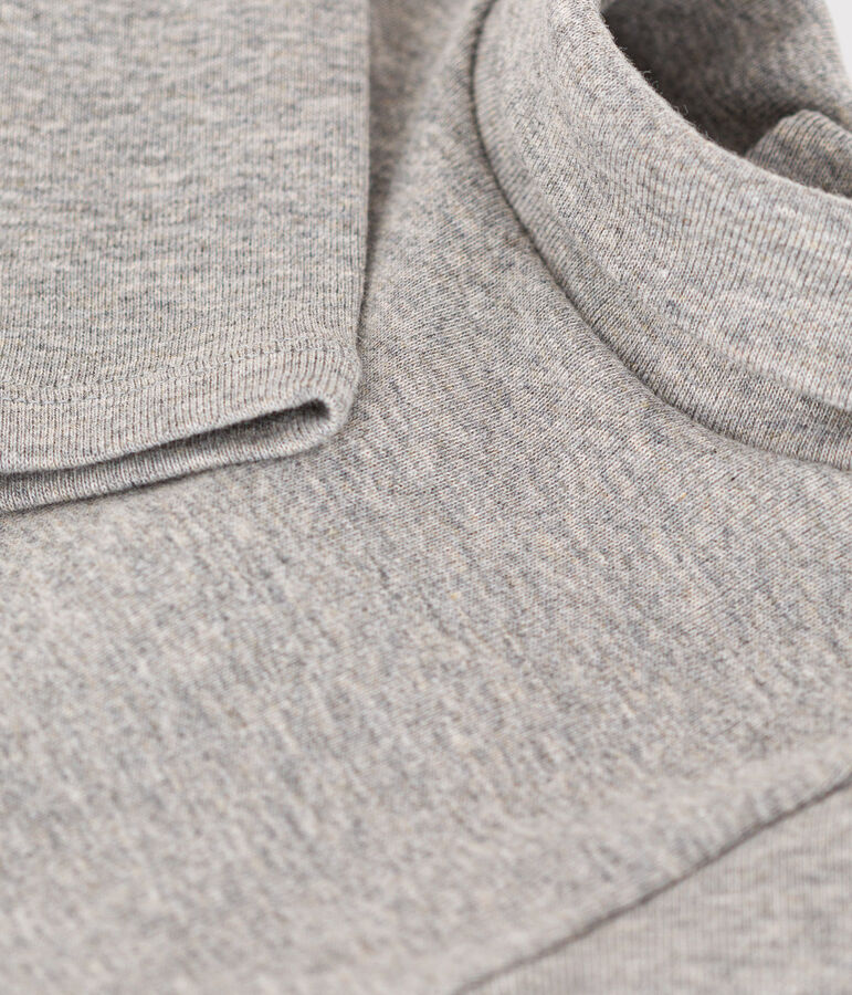 Lang&auml;rmeliger Baby-Body aus Baumwolle mit Rollkragen grau