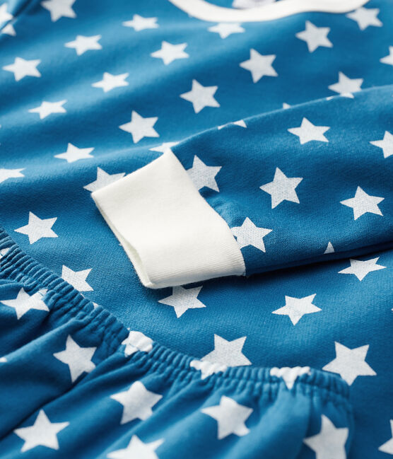 Kinderpyjama aus Bio-Baumwolle mit grafischem Printmuster MALLARD/ MARSHMALLOW