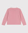 Kinder-Cardigan aus einfarbigem Molton rosa CHARME