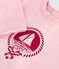 Baby-Sweatshirt aus Baumwolle mit Petit Bateau Vintage-Motiv rosa JOLI