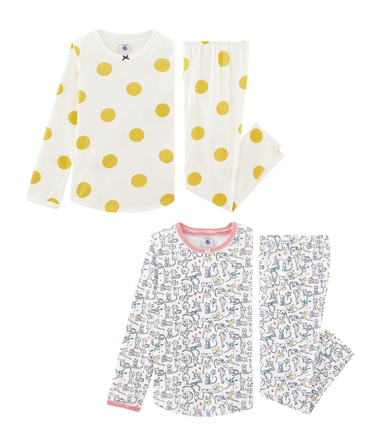 2er-Set Rippstrick-Pyjamas f&uuml;r M&auml;dchen vielfarbig