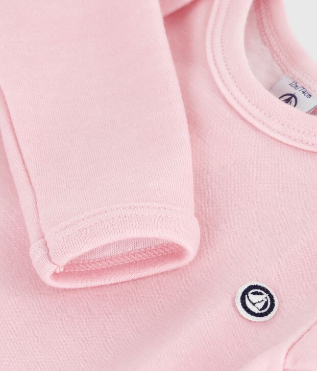 Lang&auml;rmeliger Baby-Body aus Wolle und Baumwolle JOLI