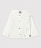 Baby-Cardigan aus Baumwolle weiss MARSHMALLOW