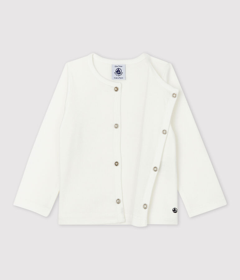 Baby-Cardigan aus Baumwolle weiss