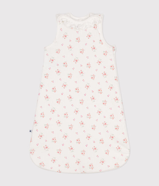 Baby-Schlafsack aus Baumwolle TOG-Wert 1,5 weiss MARSHMALLOW/weiss MULTICO