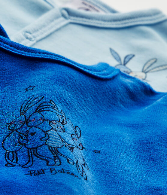 Baby-Strampler aus Nicki im 2er-Set weiss .