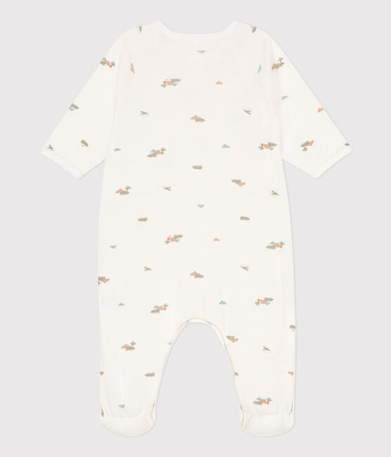 Strampler mit Tiermotiv aus Baumwolle weiss MARSHMALLOW/weiss MULTICO