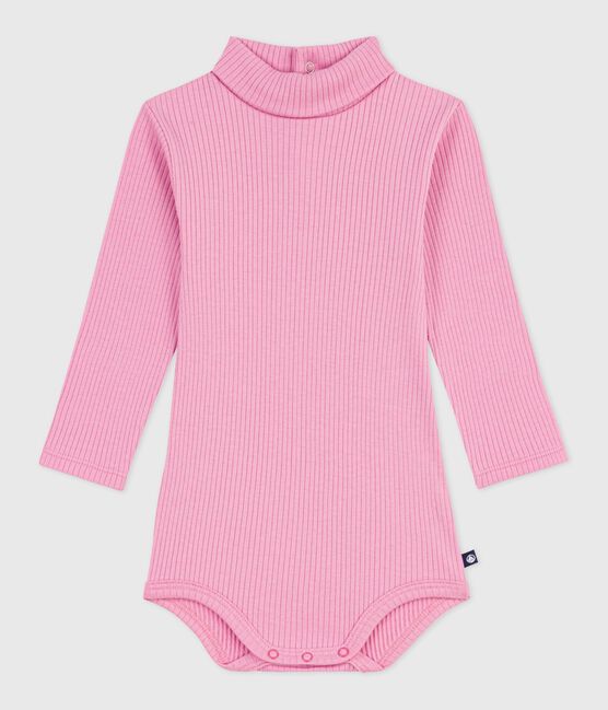 Baby-Body mit Rollkragen aus einfarbiger Baumwolle  BOUDOIR