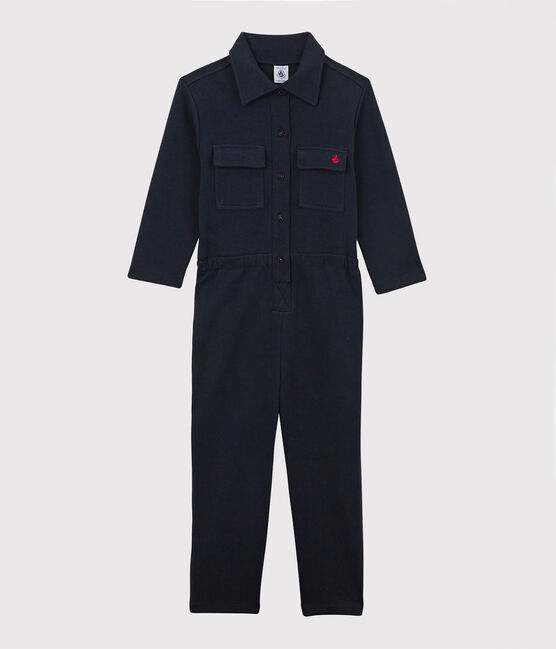 Bedruckter Overall aus Baumwolle für Mädchen blau SMOKING