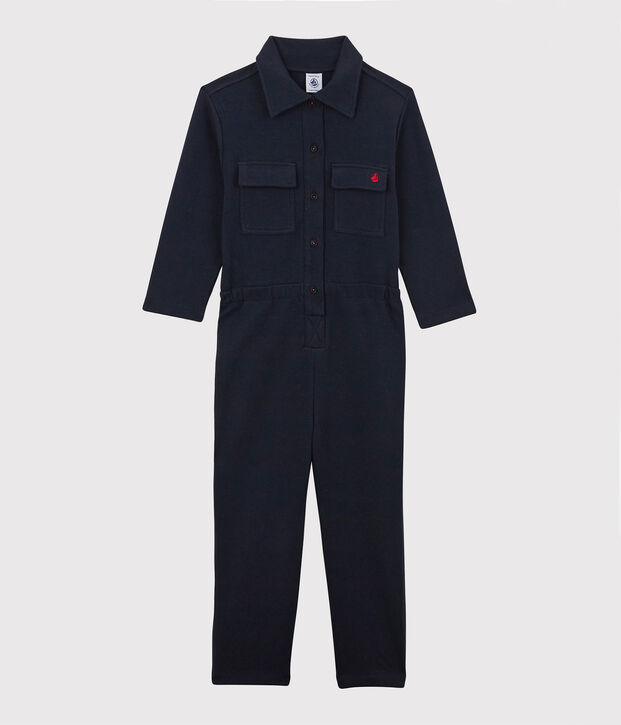 Bedruckter Overall aus Baumwolle f&uuml;r M&auml;dchen blau