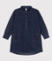 Langärmeliges Kinderkleid aus Denim für Mädchen blau DENIM