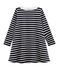 Langärmeliges Kinderkleid für Mädchen blau SMOKING/beige COQUILLE