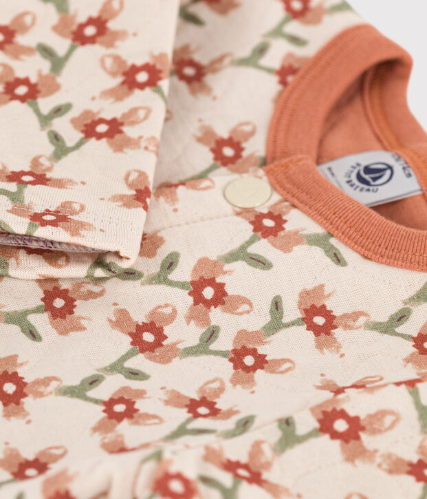 Baby-Cardigan aus gestepptem Doppeljersey mit Aufdruck naturfarben/vielfarbig