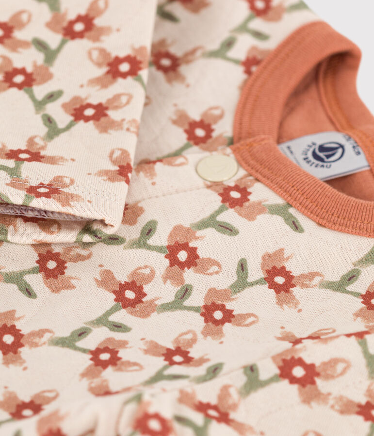 Baby-Cardigan aus gestepptem Doppeljersey mit Aufdruck naturfarben/vielfarbig