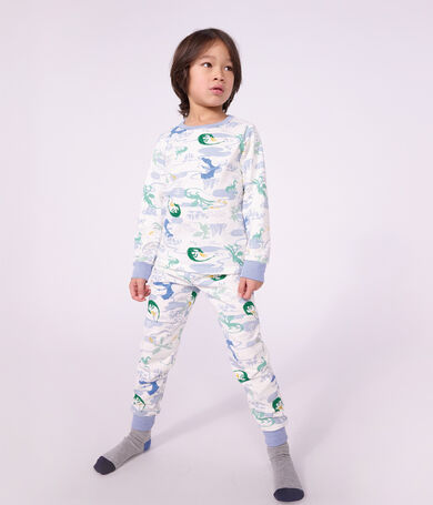 Kinder-Pyjama aus Molton mit Drachenmotiv