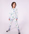 Kinder-Pyjama aus Molton mit Drachenmotiv weiss/vielfarbig