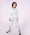 Kinder-Pyjama aus Molton mit Drachenmotiv weiss/vielfarbig